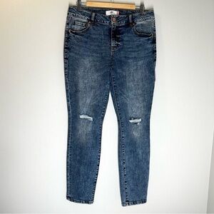 CABI 4328 Vintage Wash Skinny Jeans Size 10 Women’s Cotton Blend Blue High Rise